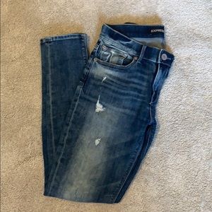 Light wash Express Mia skinny jeans